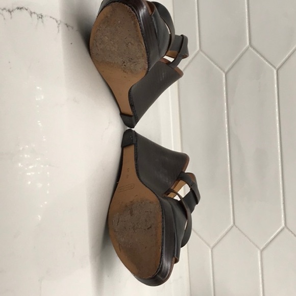Women shoes black/brown size 8 coach wedges - Picture 11 of 13